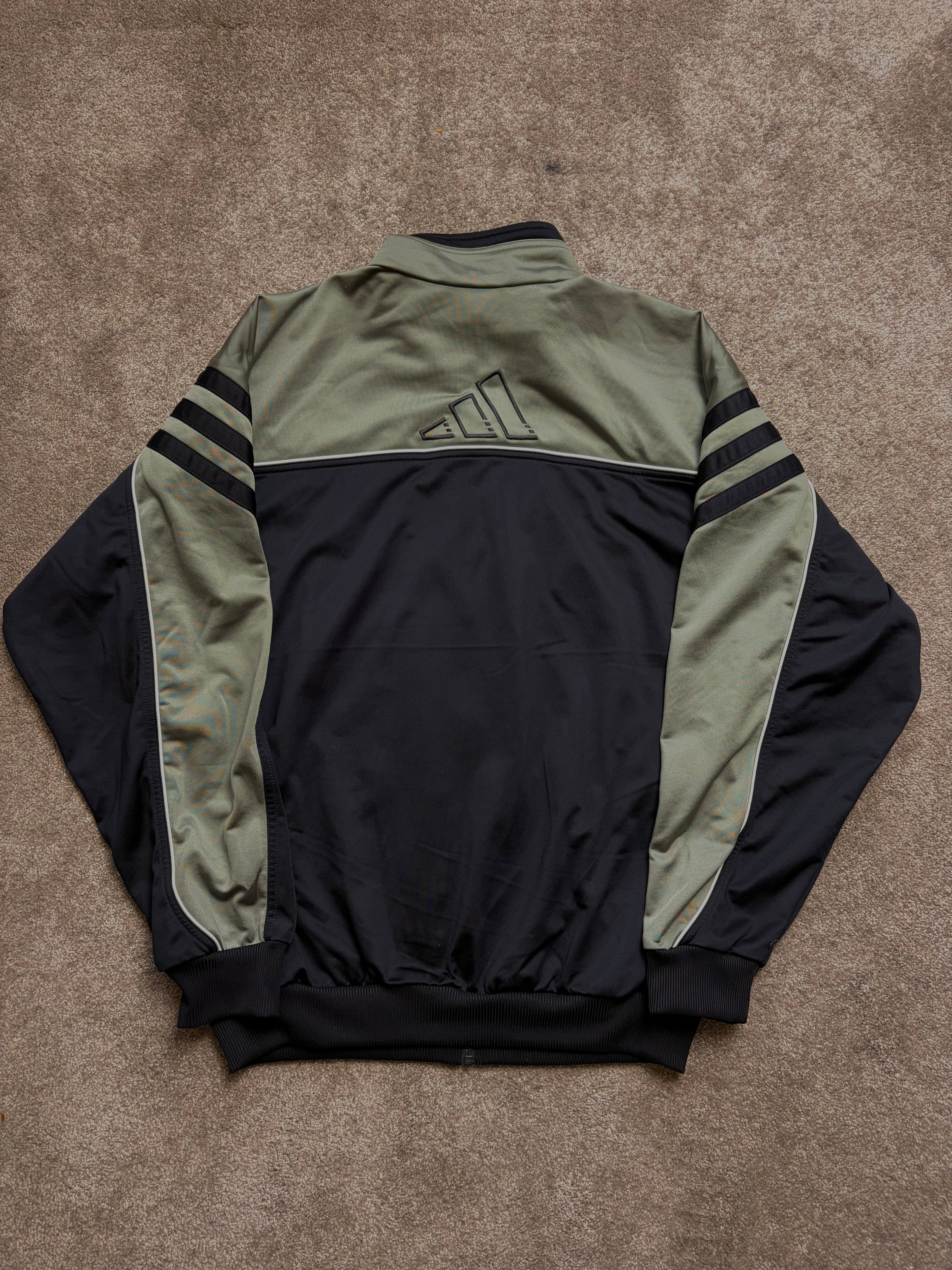 Vintage Adidas Olive Blue Track Jacket Size M