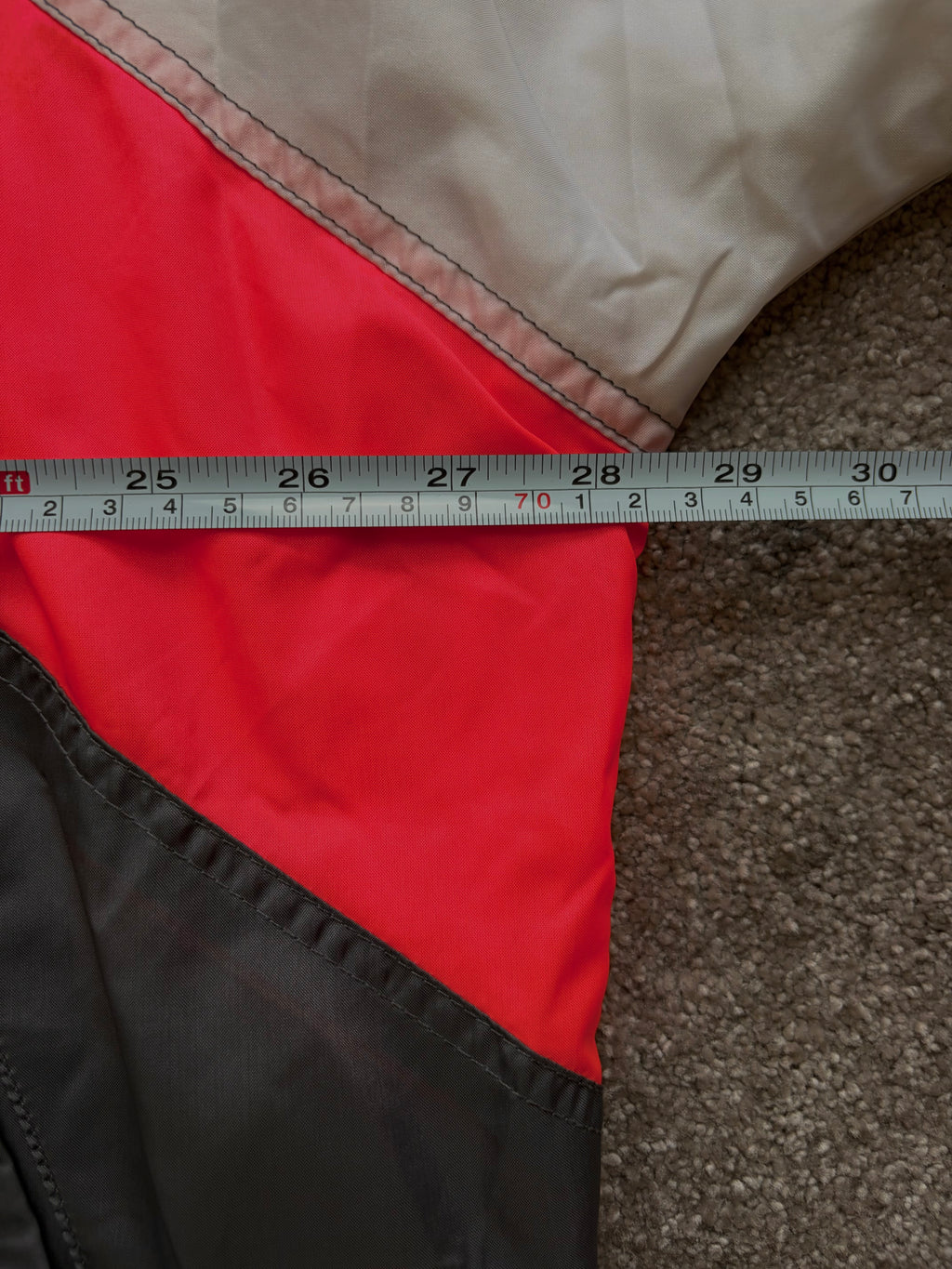 Puma Vintage Windbreaker Black Red Panel Size XL
