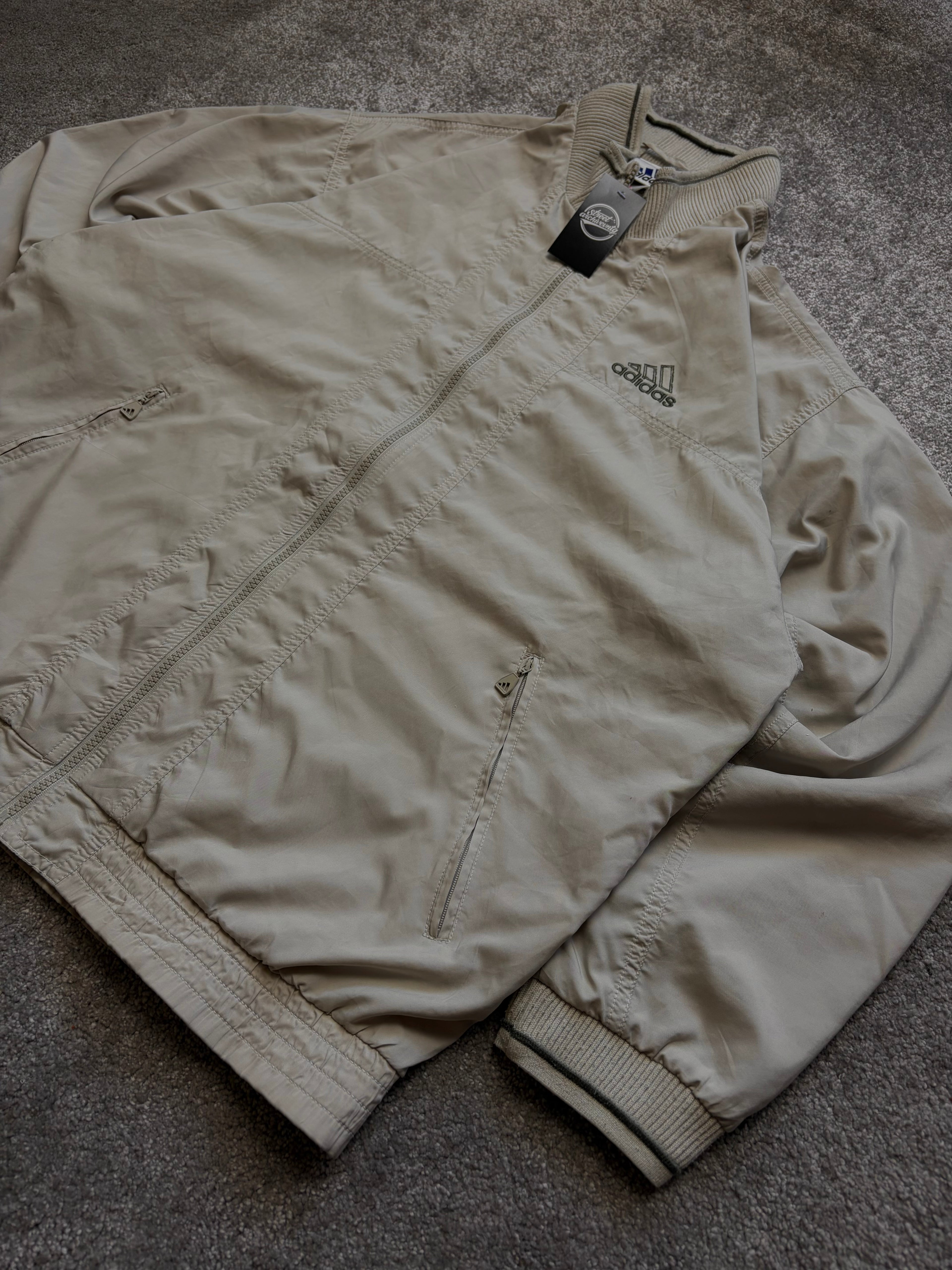 Adidas Track Jacket Vintage Beige Clean Size L