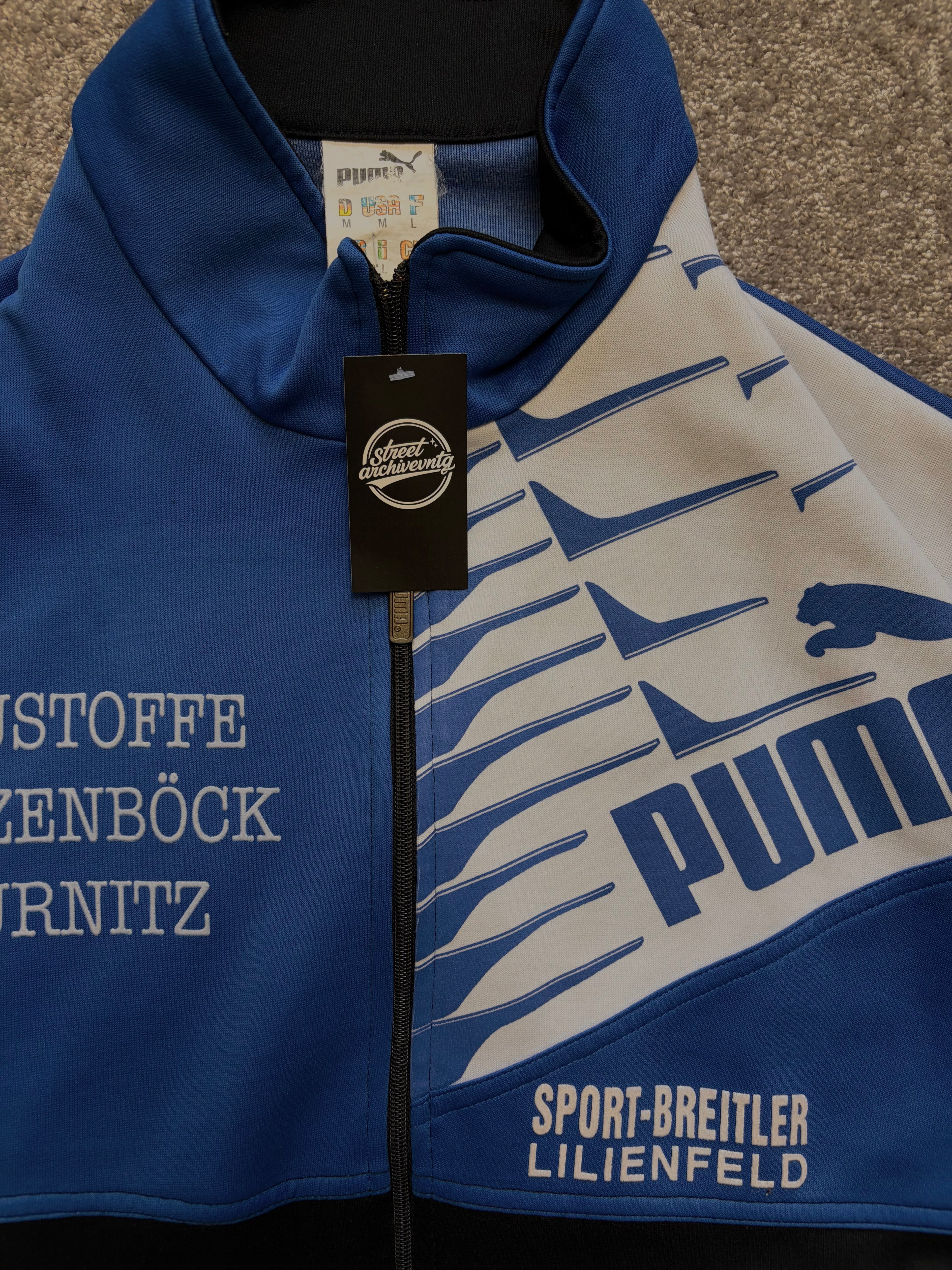Puma Track Jacket Vintage Sponsor Style Size M