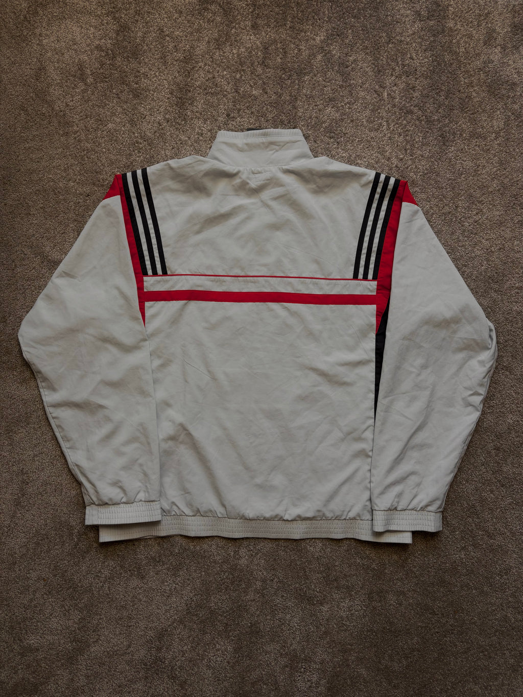 Adidas Track Jacket Vintage Beige/Red Size M