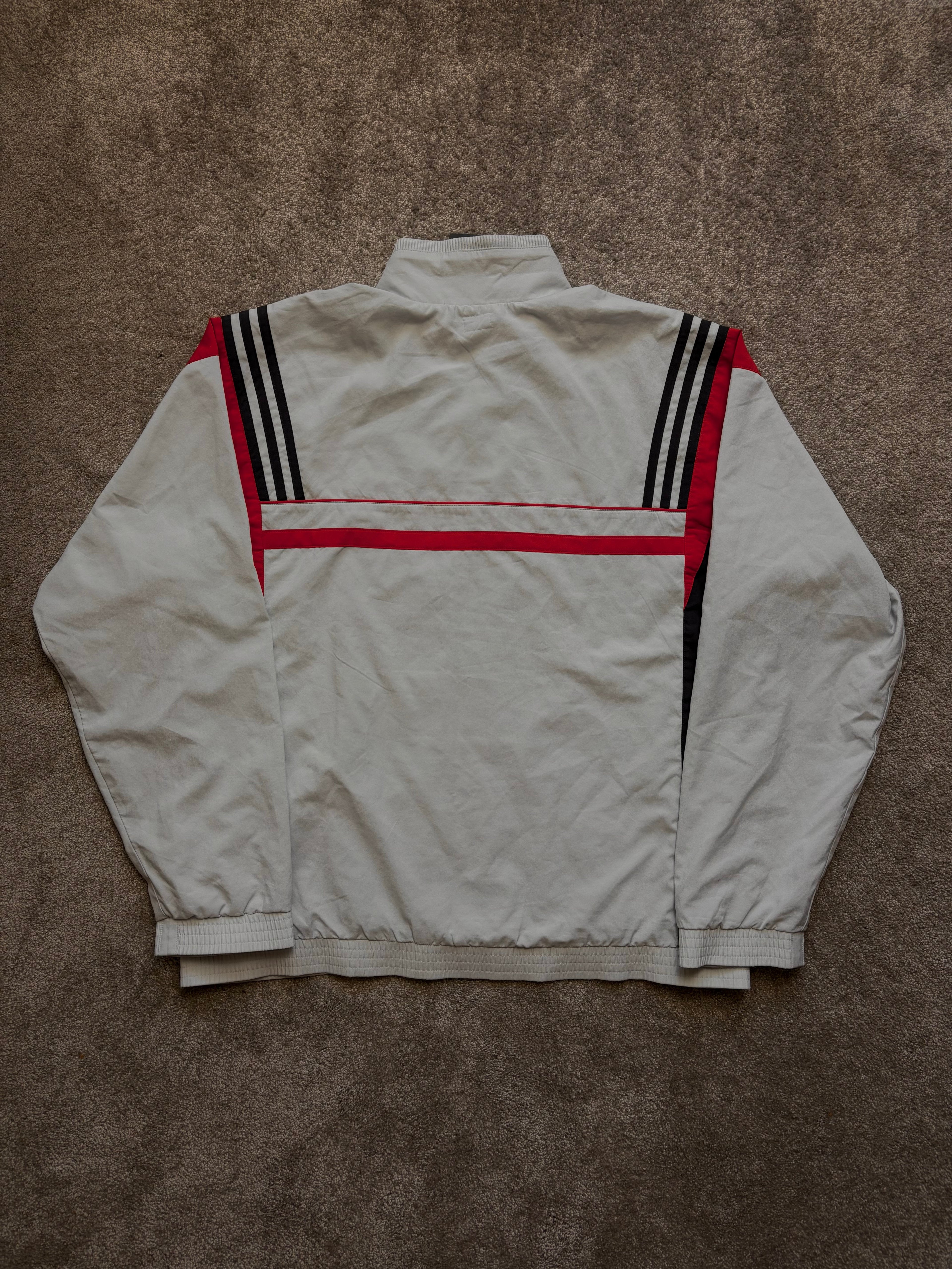 Adidas Track Jacket Vintage Beige/Red Size M