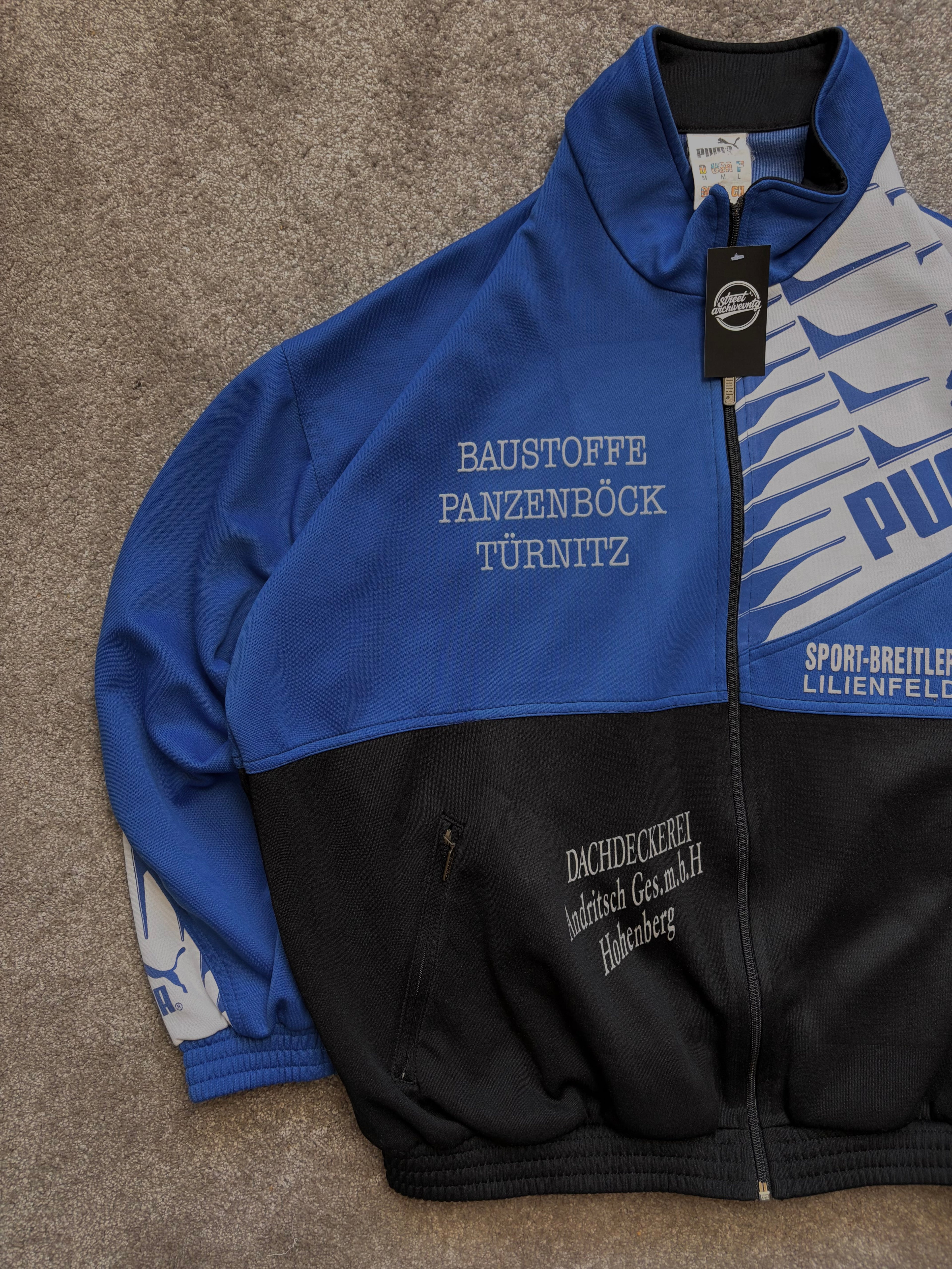 Puma Track Jacket Vintage Sponsor Style Size M