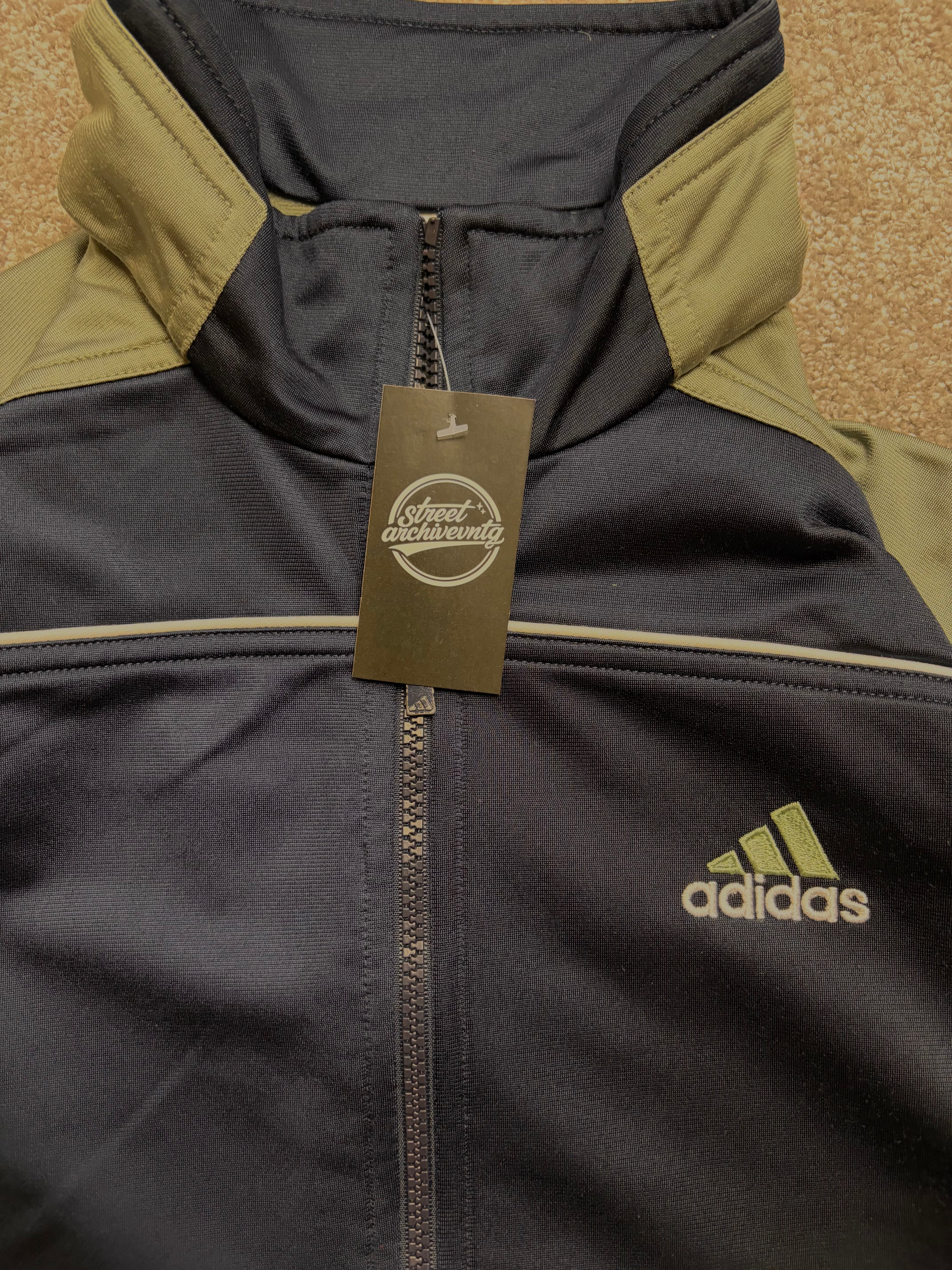 Vintage Adidas Olive Blue Track Jacket Size M