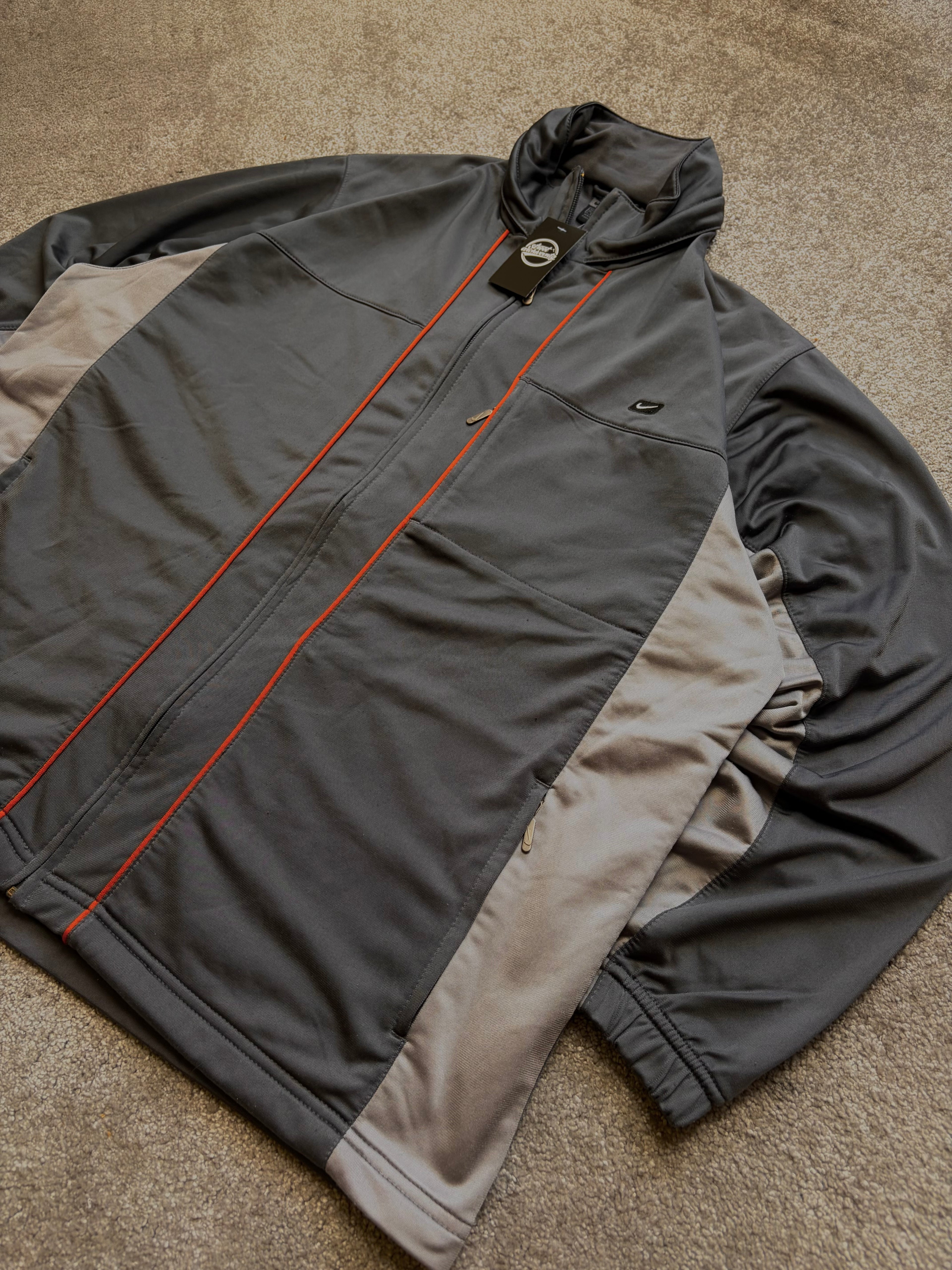 Nike Track Jacket Vintage Minimal Grey/Black Size M