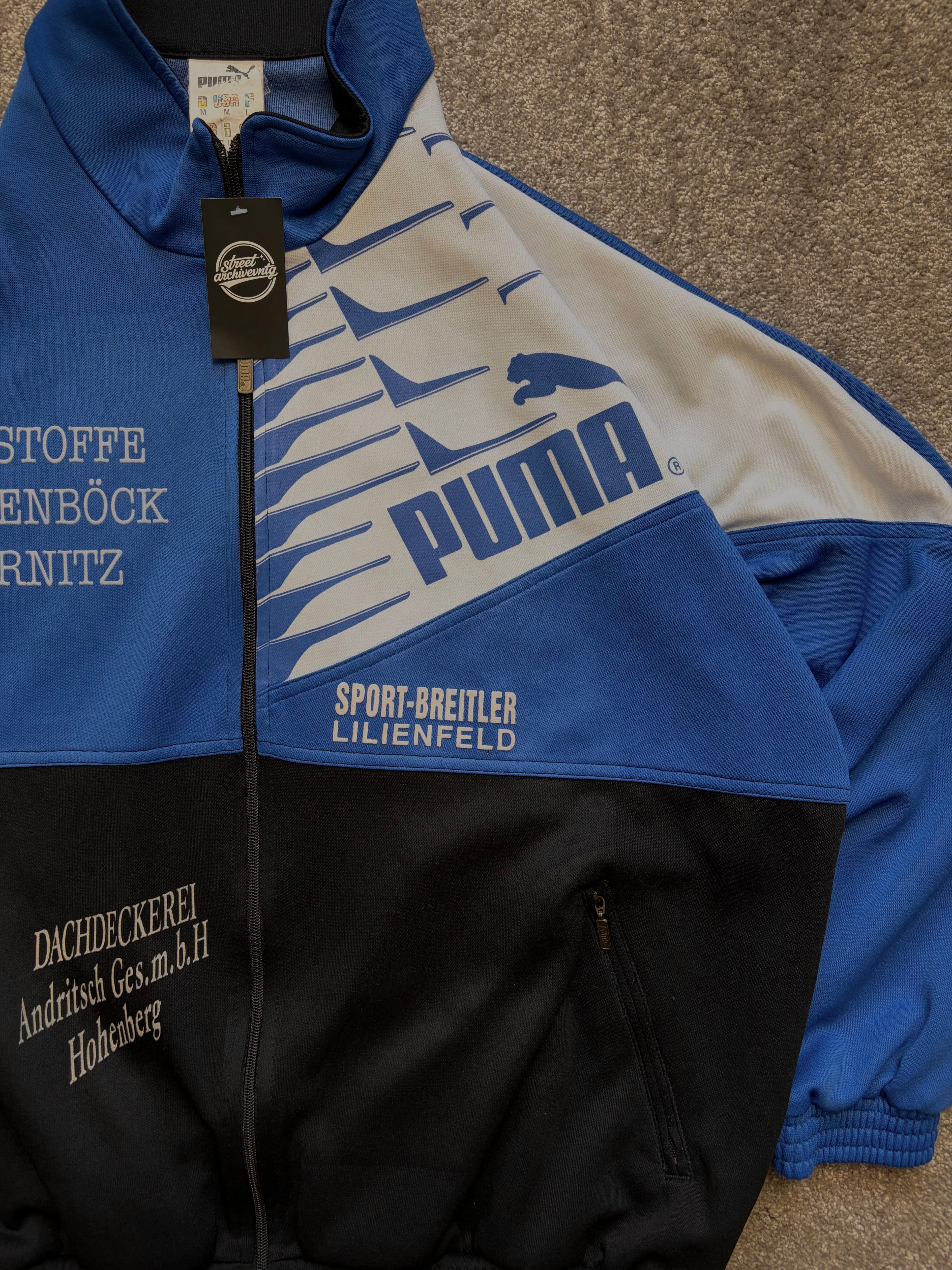 Puma Track Jacket Vintage Sponsor Style Size M