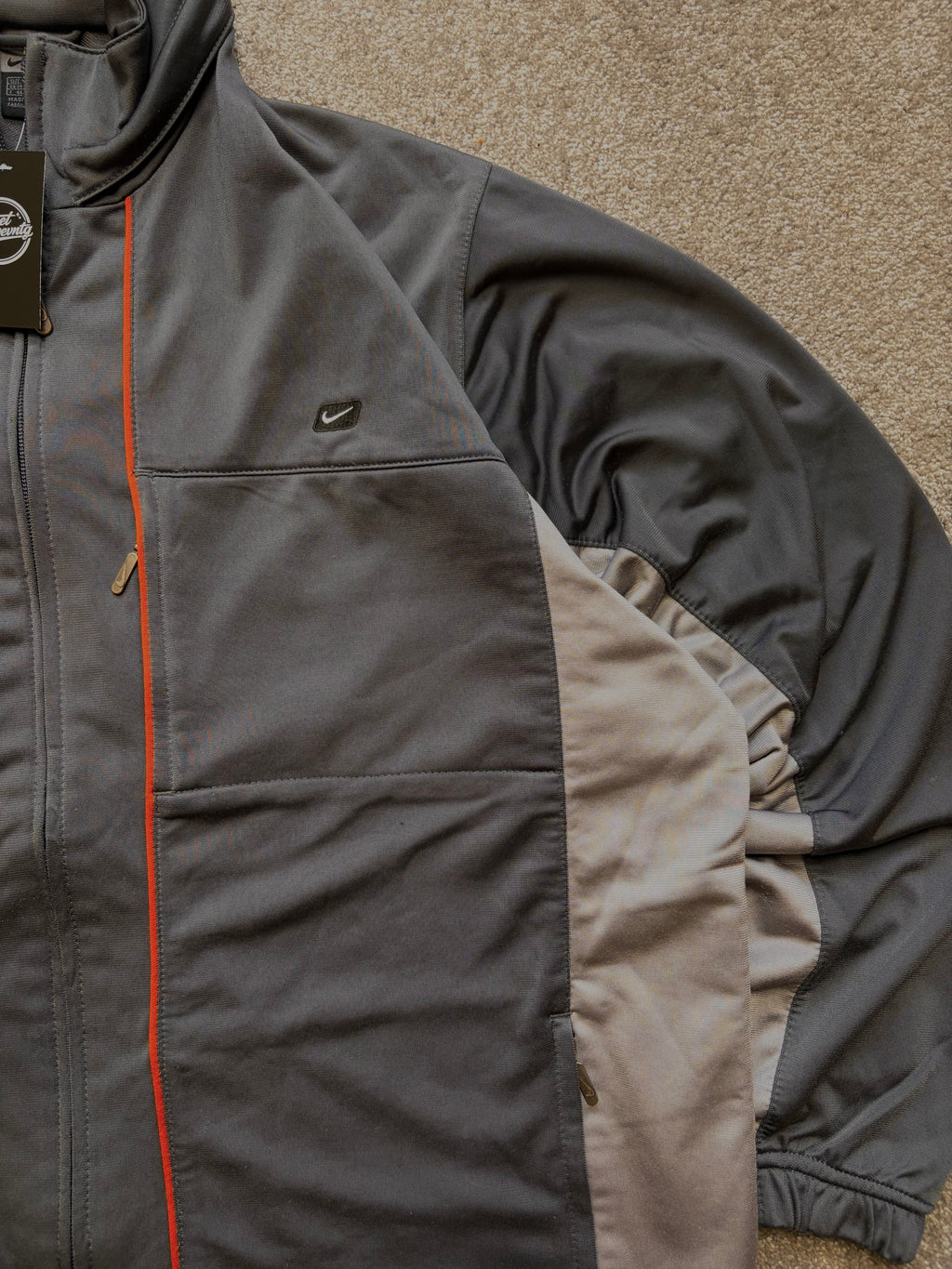 Nike Track Jacket Vintage Minimal Grey/Black Size M