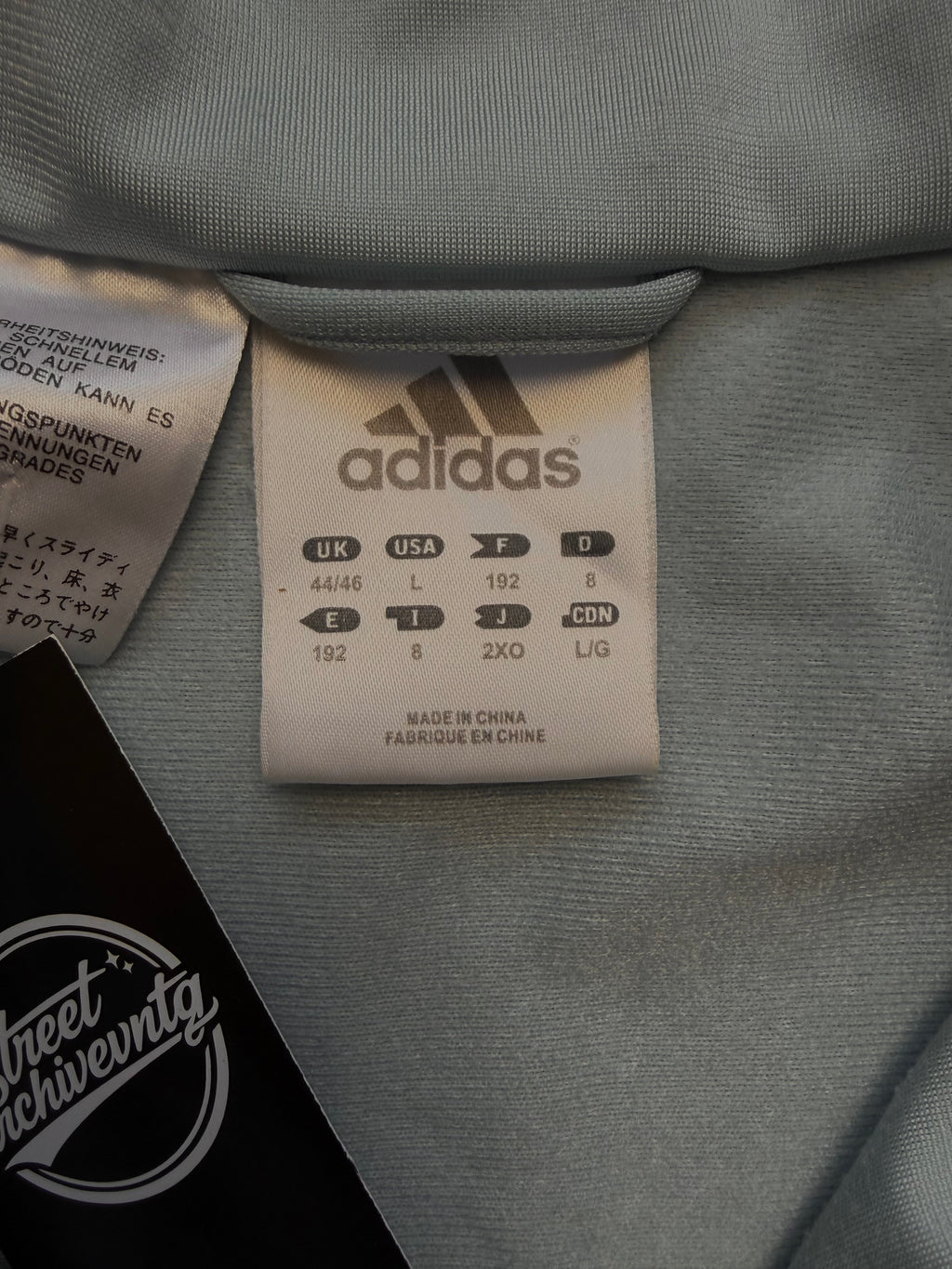 Adidas Track Jacket Vintage Grey/Red Size L