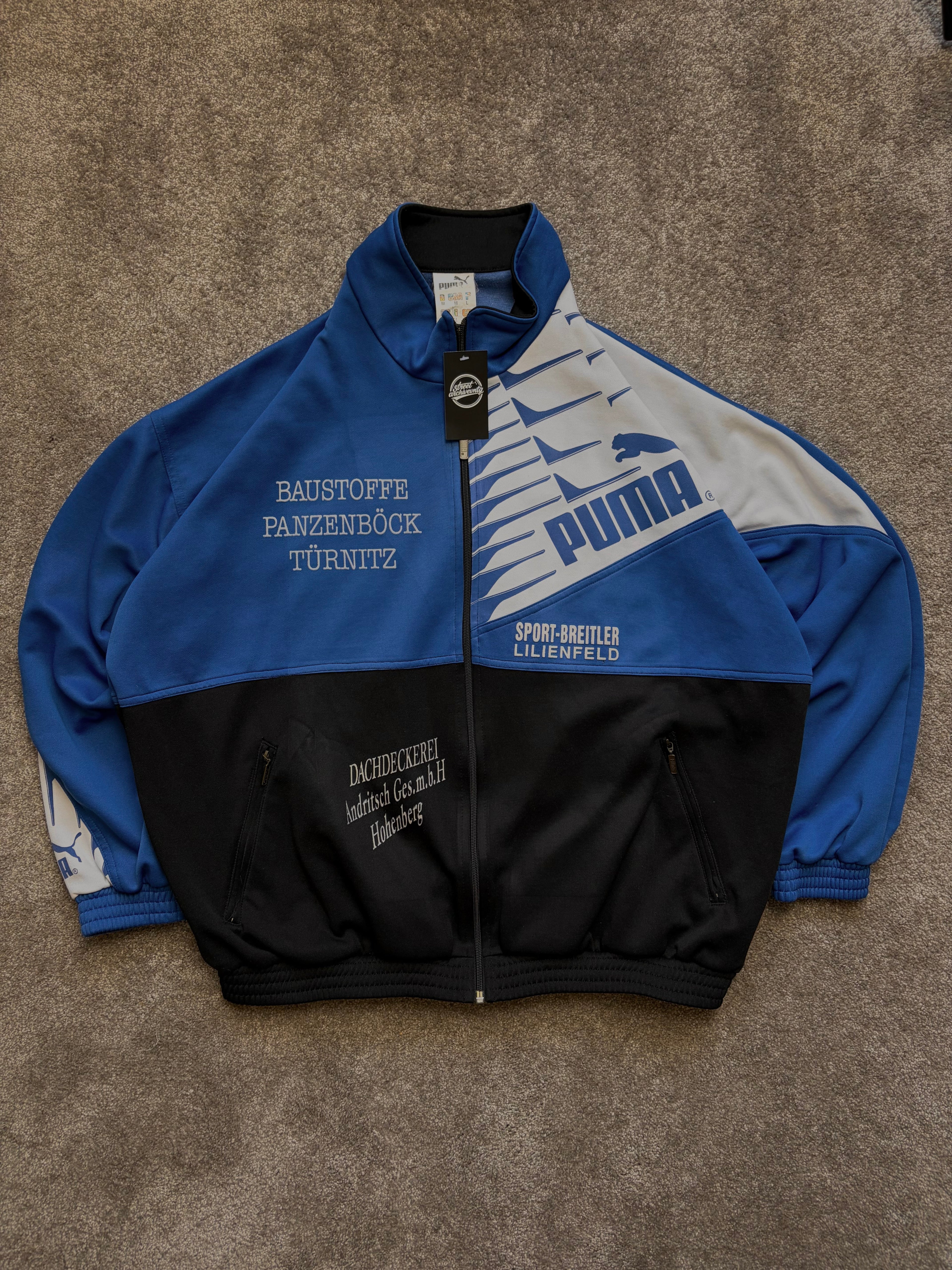 Puma Track Jacket Vintage Sponsor Style Size M