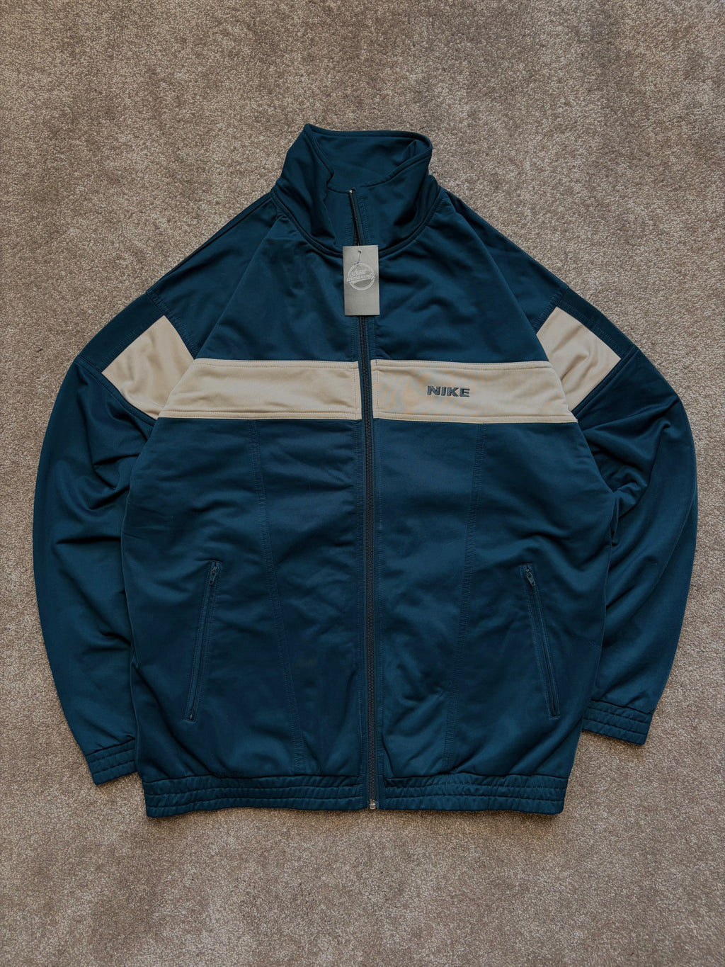 Nike Track Jacket Vintage Navy/Cream Size M