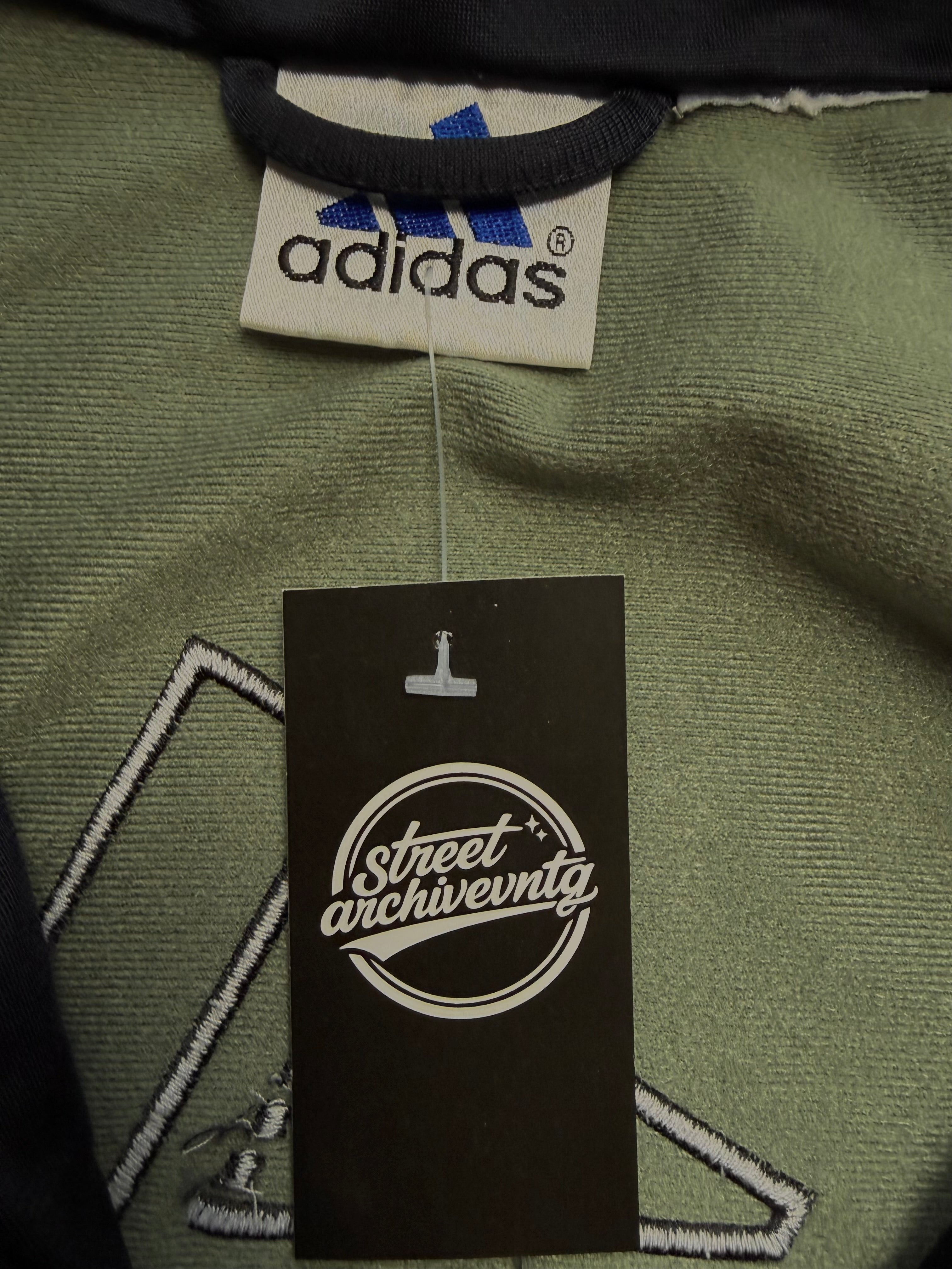 Vintage Adidas Olive Blue Track Jacket Size M