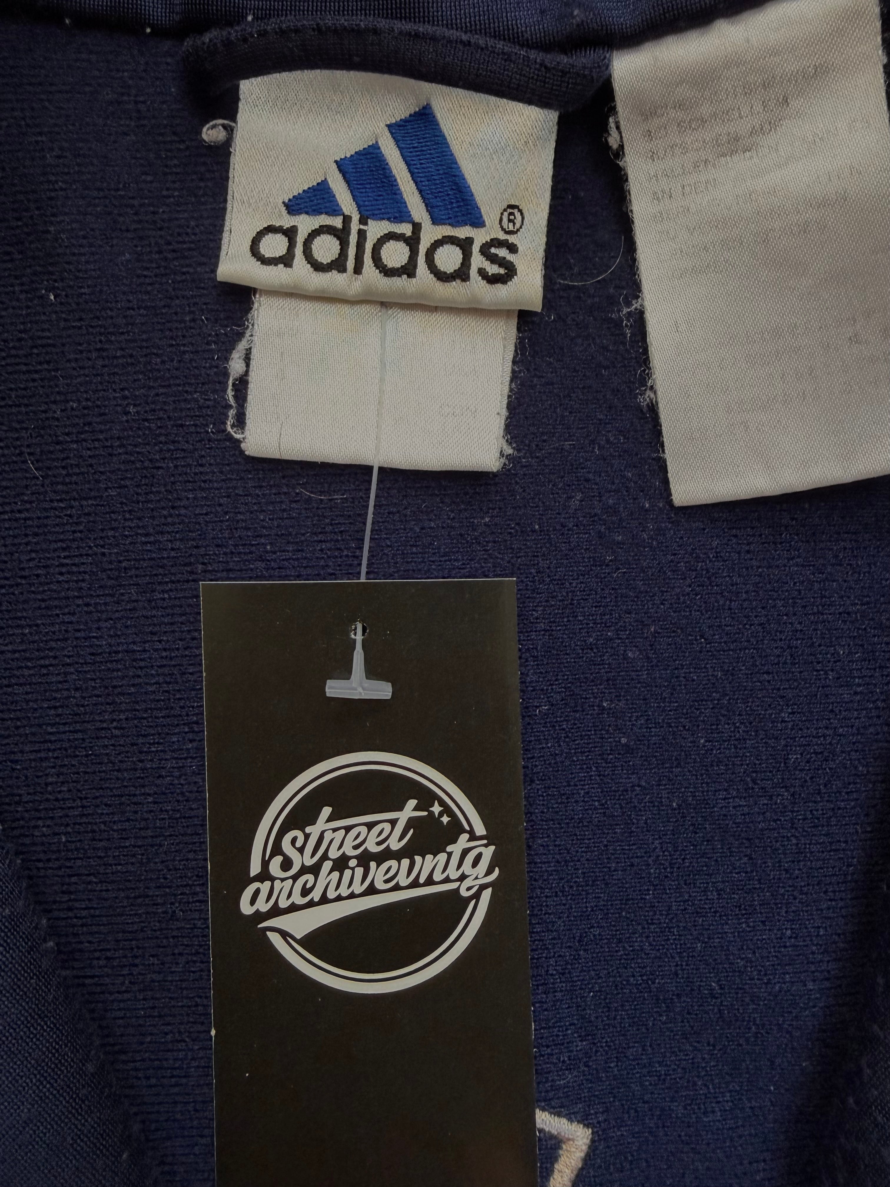 Adidas Vintage Track Jacket Navy Grey Minimal Size M-L