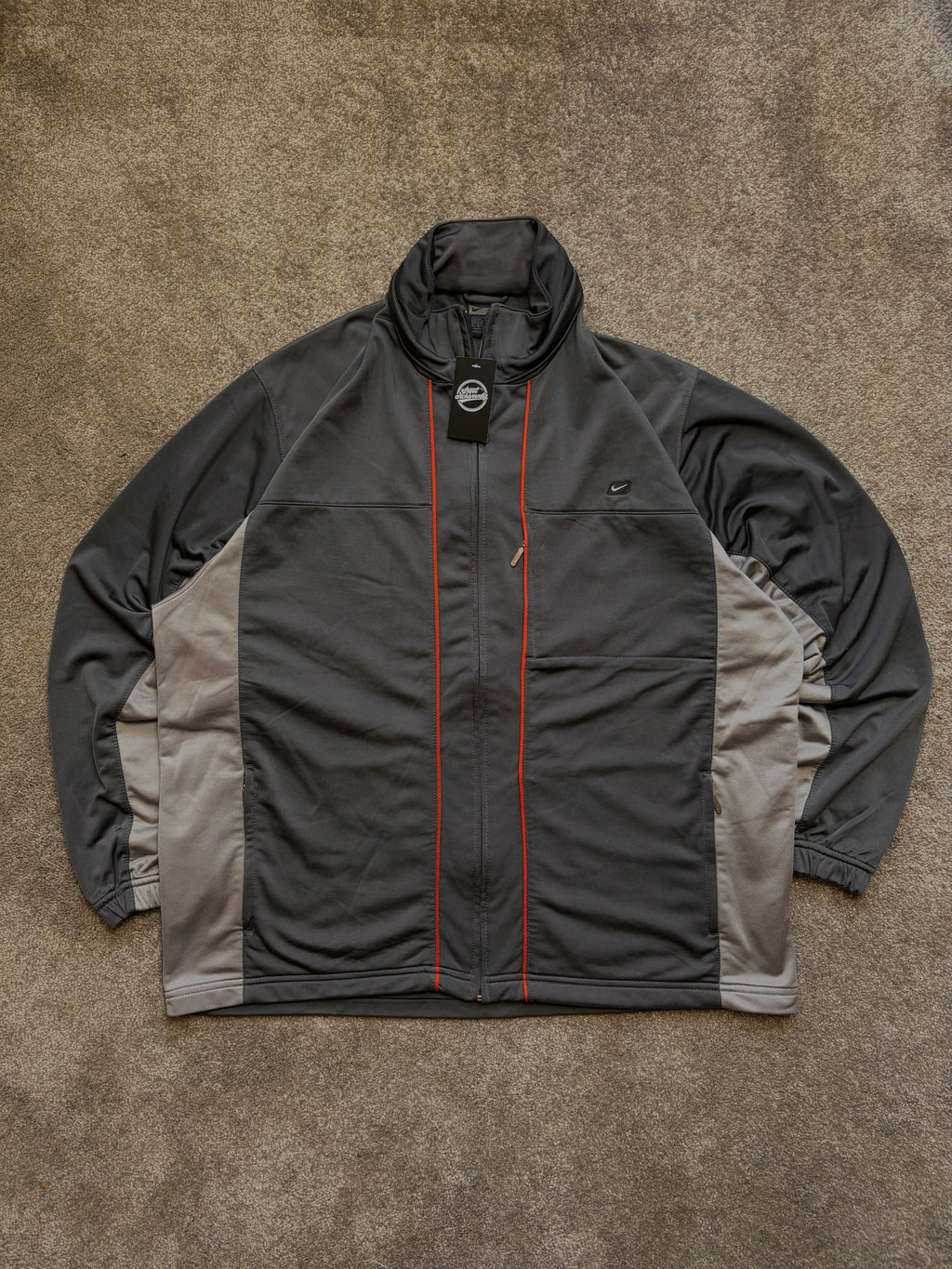 Nike Track Jacket Vintage Minimal Grey/Black Size M