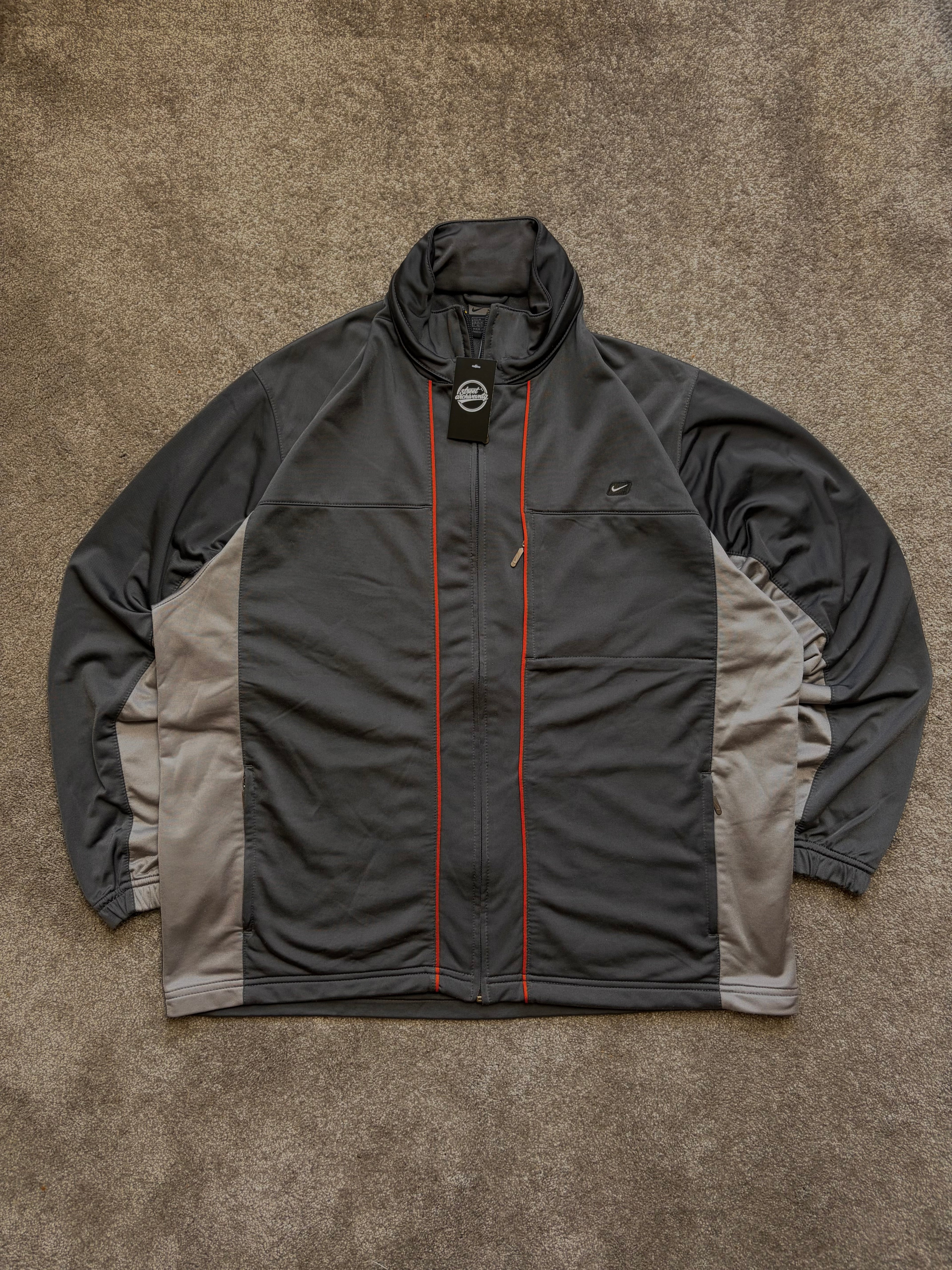 Nike Track Jacket Vintage Minimal Grey/Black Size M