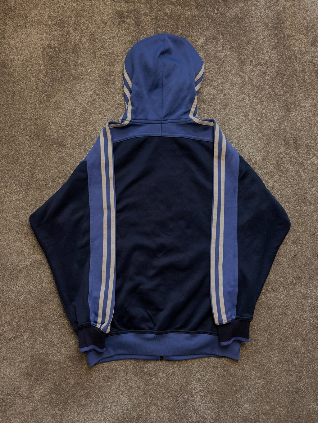 Adidas Track Jacket Vintage con Capucha Azul Size S