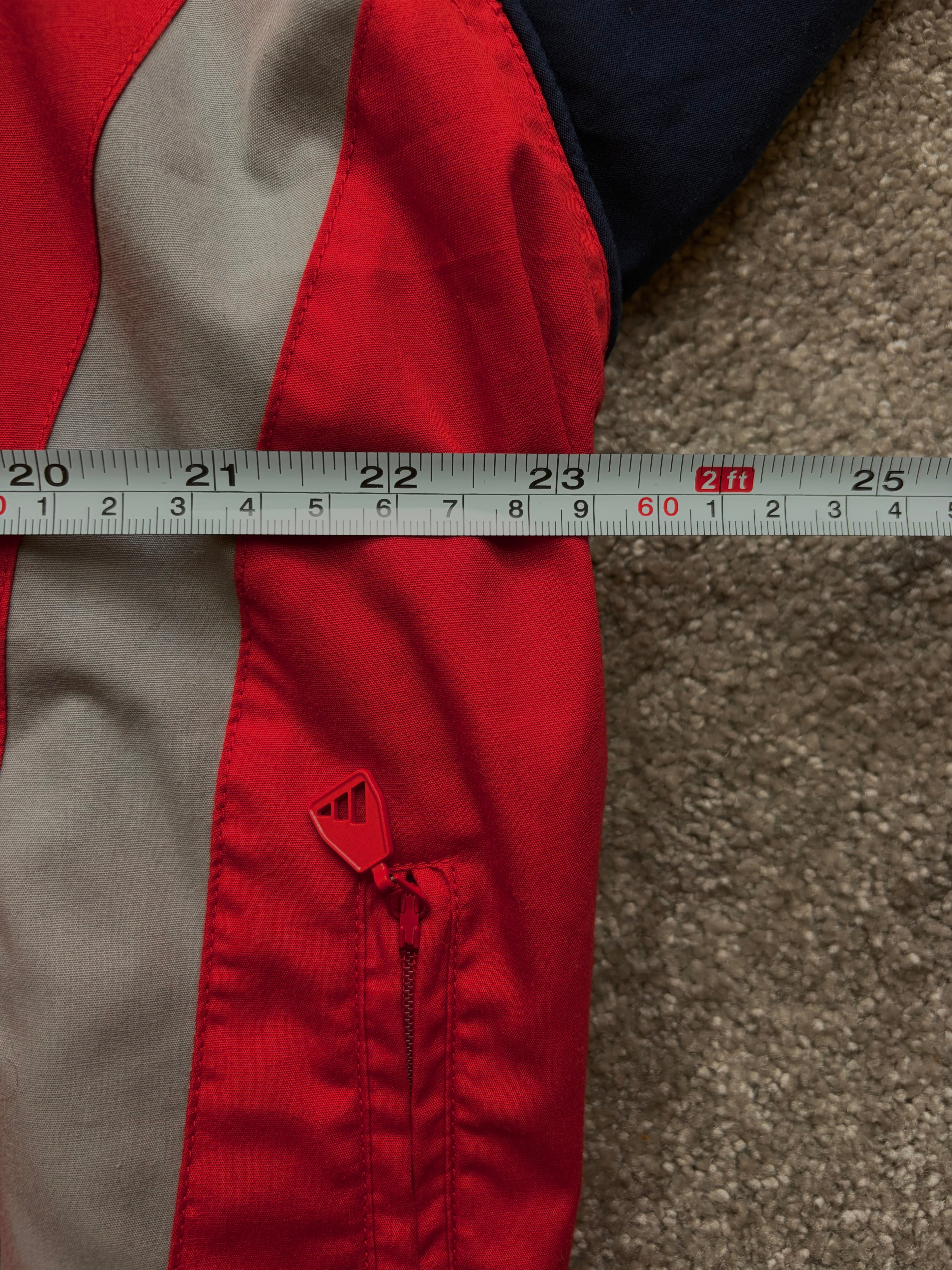Adidas Vintage Track Jacket Red Navy Panels Size M-L