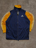 Vintage Adidas Navy Yellow Track Jacket Size M