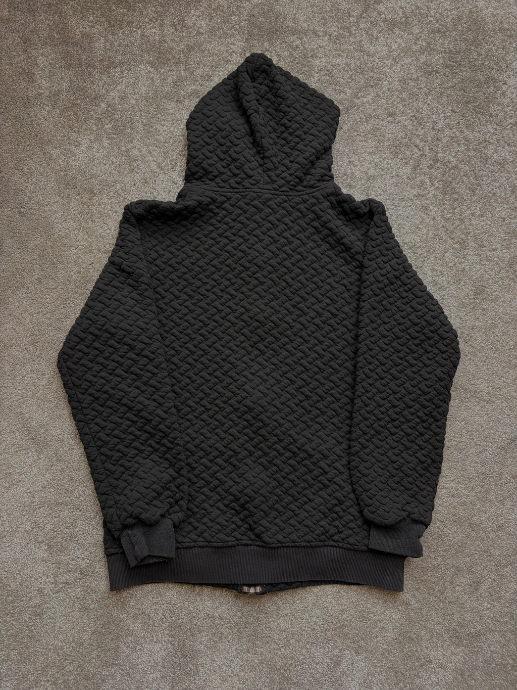 Nike Vintage Textured Hoodie Black Size S