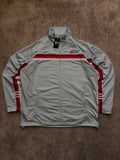 Adidas Track Jacket Vintage Grey/Red Size L