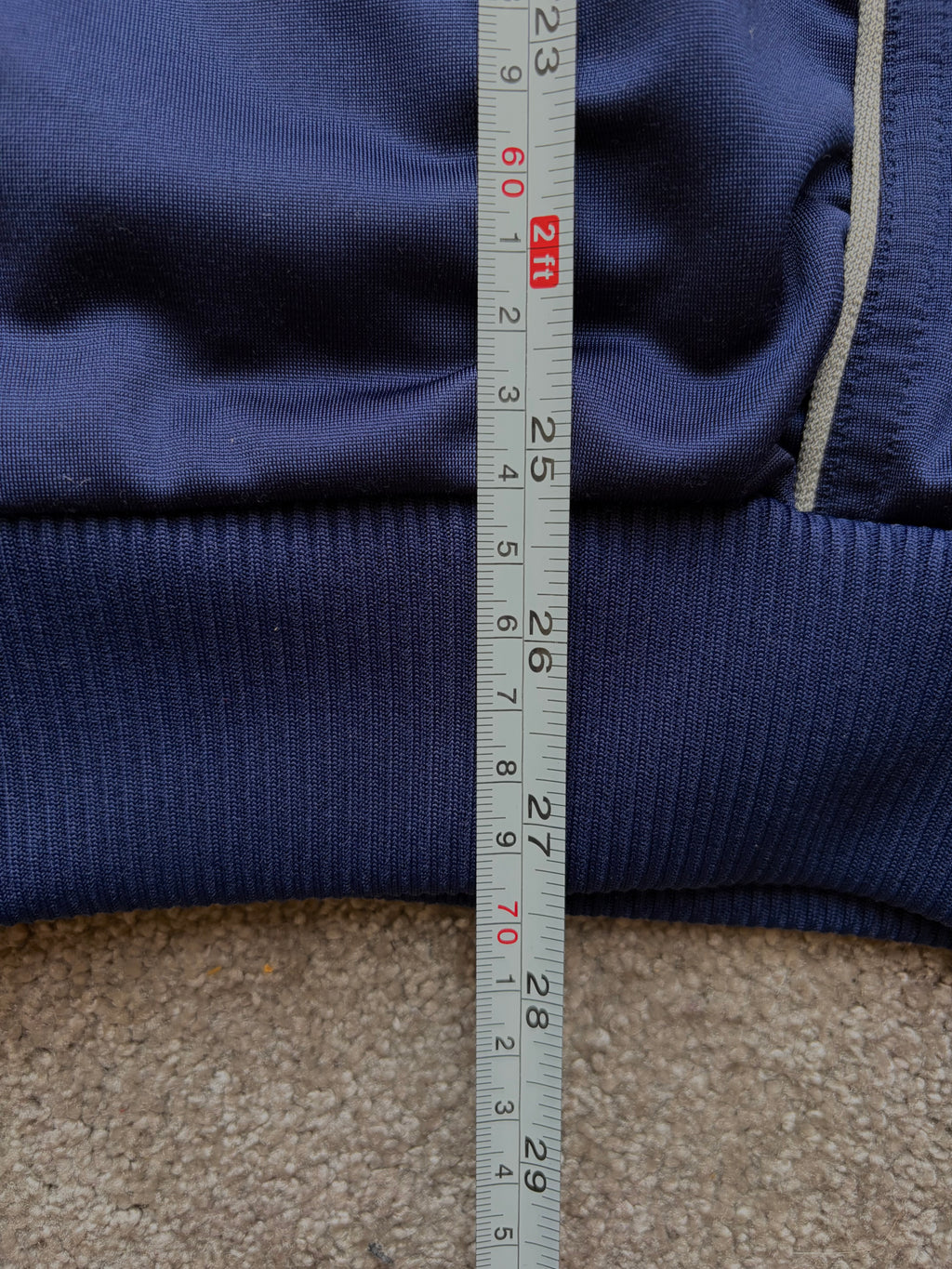 Adidas Vintage Track Jacket Navy Red Panels Size M