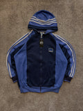 Adidas Track Jacket Vintage con Capucha Azul Size S