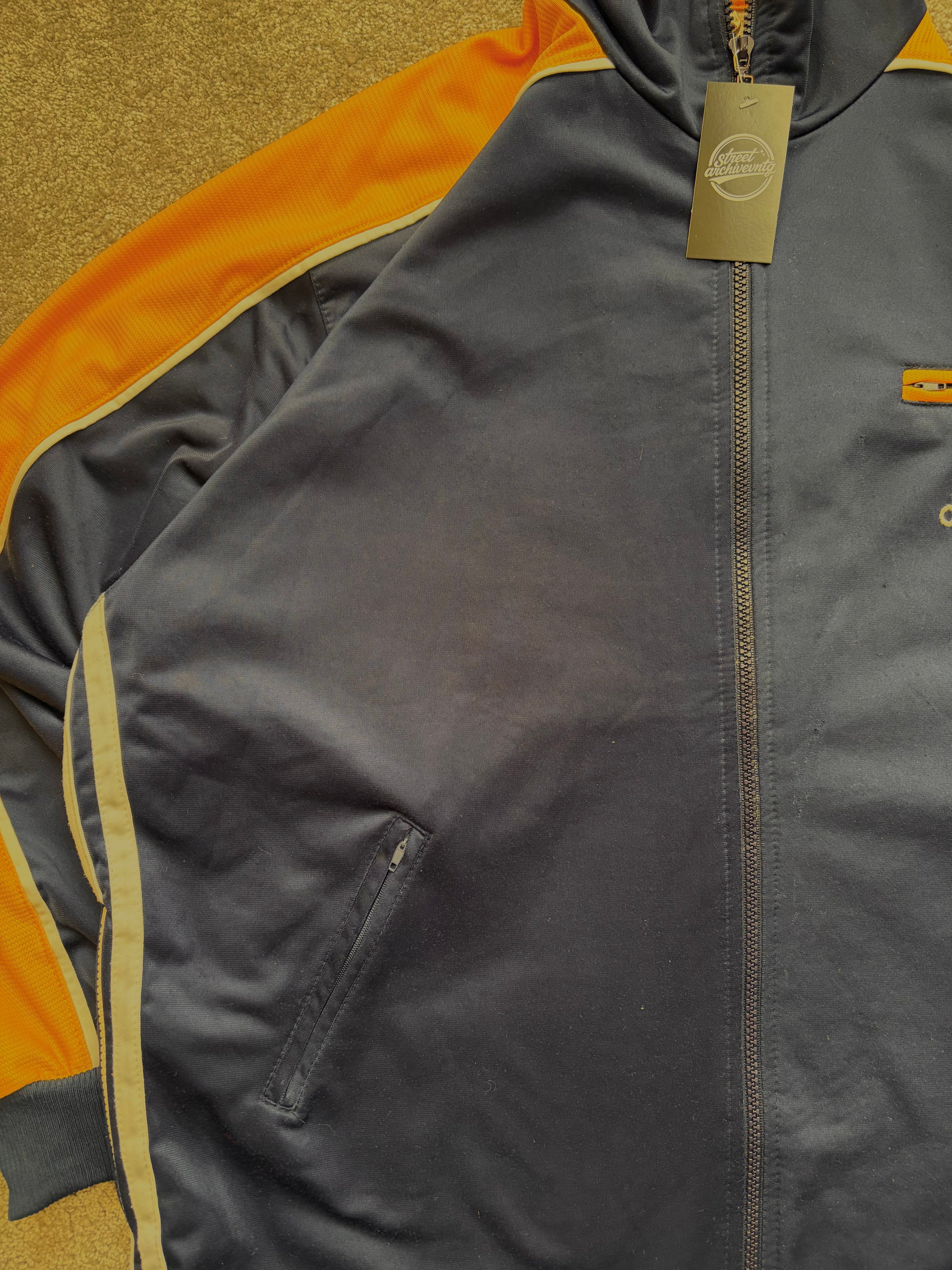Adidas Vintage Track Jacket Navy Yellow Panel Size M-L