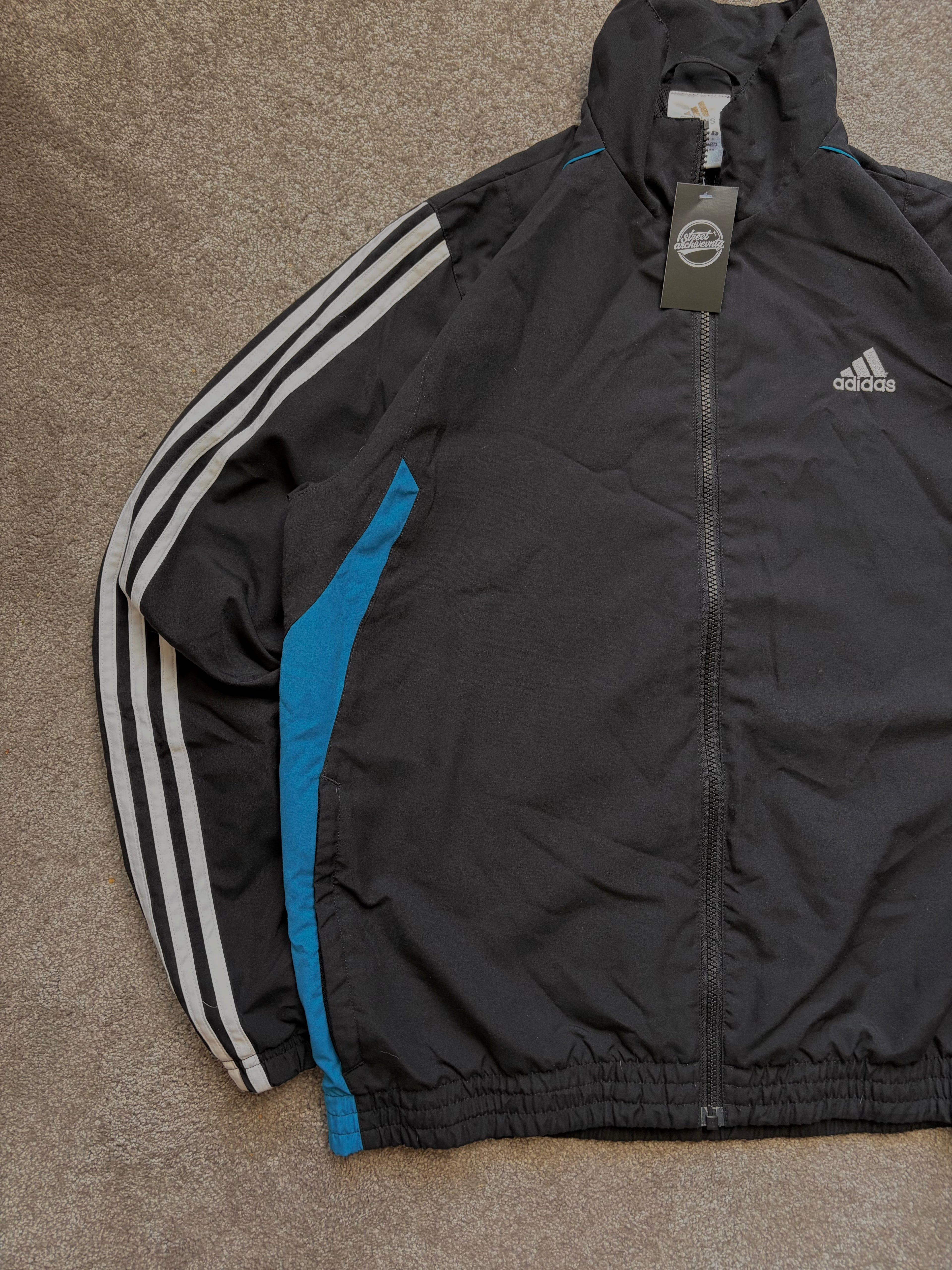 Adidas Windbreaker Vintage Black/Blue Size M