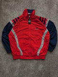 Adidas Vintage Track Jacket Red Navy Panels Size M-L
